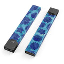 Blue Floral Succulents - Premium Decal Protective Skin-Wrap Sticker compatible with the Juul Labs vaping device