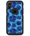 Blue Floral Succulents - iPhone X OtterBox Case & Skin Kits