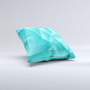 Blue Geometric Pattern Ink-Fuzed Decorative Throw Pillow