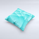 Blue Geometric Pattern Ink-Fuzed Decorative Throw Pillow