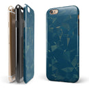 Blue Geometric V10 iPhone 6/6s or 6/6s Plus 2-Piece Hybrid INK-Fuzed Case