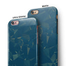 Blue Geometric V10 iPhone 6/6s or 6/6s Plus 2-Piece Hybrid INK-Fuzed Case