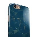 Blue Geometric V10 iPhone 6/6s or 6/6s Plus 2-Piece Hybrid INK-Fuzed Case