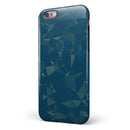 Blue Geometric V10 iPhone 6/6s or 6/6s Plus 2-Piece Hybrid INK-Fuzed Case