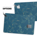 Blue Geometric V10 - Premium Protective Decal Skin-Kit for the Apple Credit Card