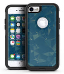 Blue Coral Whispy Feathers - iPhone 7 or 7 Plus Commuter Case Skin Kit