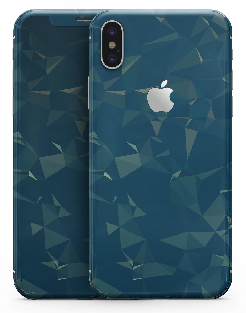 Blue Geometric V10 - iPhone X Skin-Kit