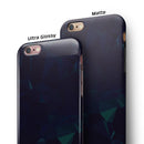 Blue Geometric V13 iPhone 6/6s or 6/6s Plus 2-Piece Hybrid INK-Fuzed Case