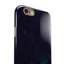 Blue Geometric V13 iPhone 6/6s or 6/6s Plus 2-Piece Hybrid INK-Fuzed Case