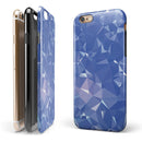 Blue Geometric V16 iPhone 6/6s or 6/6s Plus 2-Piece Hybrid INK-Fuzed Case