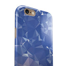 Blue Geometric V16 iPhone 6/6s or 6/6s Plus 2-Piece Hybrid INK-Fuzed Case