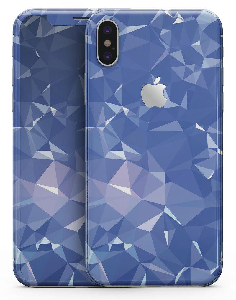 Blue Geometric V16 - iPhone X Skin-Kit