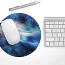 Blue & Gold Glowing Star-Wave// WaterProof Rubber Foam Backed Anti-Slip Mouse Pad for Home Work Office or Gaming Computer Desk
