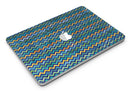 Blue GreenYellow and Orange Watercolor Chevron Pattern - MacBook Air Skin Kit