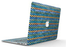 Blue GreenYellow and Orange Watercolor Chevron Pattern - MacBook Air Skin Kit