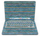 Blue GreenYellow and Orange Watercolor Chevron Pattern - MacBook Air Skin Kit
