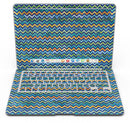 Blue GreenYellow and Orange Watercolor Chevron Pattern - MacBook Air Skin Kit
