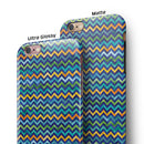 Blue GreenYellow and Orange Watercolor Chevron Pattern iPhone 6/6s or 6/6s Plus 2-Piece Hybrid INK-Fuzed Case