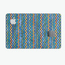 Blue GreenYellow and Orange Watercolor Chevron Pattern - Premium Protective Decal Skin-Kit for the Apple Credit Card