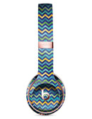 Blue GreenYellow and Orange Watercolor Chevron Pattern Full-Body Skin Kit for the Beats by Dre Solo 3 Wireless Headphones