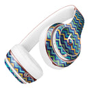 Blue GreenYellow and Orange Watercolor Chevron Pattern Full-Body Skin Kit for the Beats by Dre Solo 3 Wireless Headphones