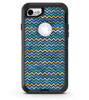 Blue GreenYellow and Orange Watercolor Chevron Pattern - iPhone 7 or 8 OtterBox Case & Skin Kits