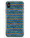 Blue GreenYellow and Orange Watercolor Chevron Pattern - iPhone X Clipit Case