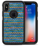 Blue GreenYellow and Orange Watercolor Chevron Pattern - iPhone X OtterBox Case & Skin Kits