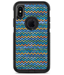 Blue GreenYellow and Orange Watercolor Chevron Pattern - iPhone X OtterBox Case & Skin Kits