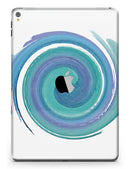 Blue & Green Watercolor Swirl - iPad Pro 97 - View 3.jpg