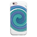 Blue & Green Watercolor Swirl iPhone 6/6s or 6/6s Plus 2-Piece Hybrid INK-Fuzed Case