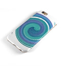 Blue & Green Watercolor Swirl iPhone 6/6s or 6/6s Plus 2-Piece Hybrid INK-Fuzed Case