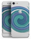 Blue & Green Watercolor Swirl - Skin-kit for the iPhone 8 or 8 Plus