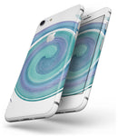 Blue & Green Watercolor Swirl - Skin-kit for the iPhone 8 or 8 Plus