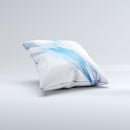 Blue HD Glass Shard ink-Fuzed Decorative Throw Pillow