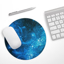 Blue Hue Nebula// WaterProof Rubber Foam Backed Anti-Slip Mouse Pad for Home Work Office or Gaming Computer Desk