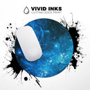 Blue Hue Nebula// WaterProof Rubber Foam Backed Anti-Slip Mouse Pad for Home Work Office or Gaming Computer Desk
