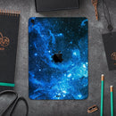 Blue Hue Nebula - Full Body Skin Decal for the Apple iPad Pro 12.9", 11", 10.5", 9.7", Air or Mini (All Models Available)
