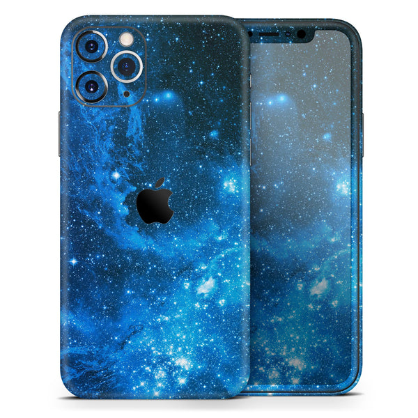 Blue Hue Nebula - Skin-Kit compatible with the Apple iPhone 13, 13 Pro Max, 13 Mini, 13 Pro, iPhone 12, iPhone 11 (All iPhones Available)