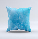 Blue Ice Surface ink-Fuzed Decorative Throw Pillow