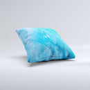Blue Ice Surface ink-Fuzed Decorative Throw Pillow