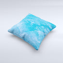 Blue Ice Surface ink-Fuzed Decorative Throw Pillow