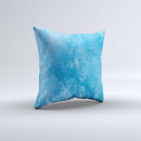 Blue Ice Surface ink-Fuzed Decorative Throw Pillow