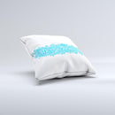Blue Merry Christmas ink-Fuzed Decorative Throw Pillow