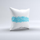 Blue Merry Christmas ink-Fuzed Decorative Throw Pillow