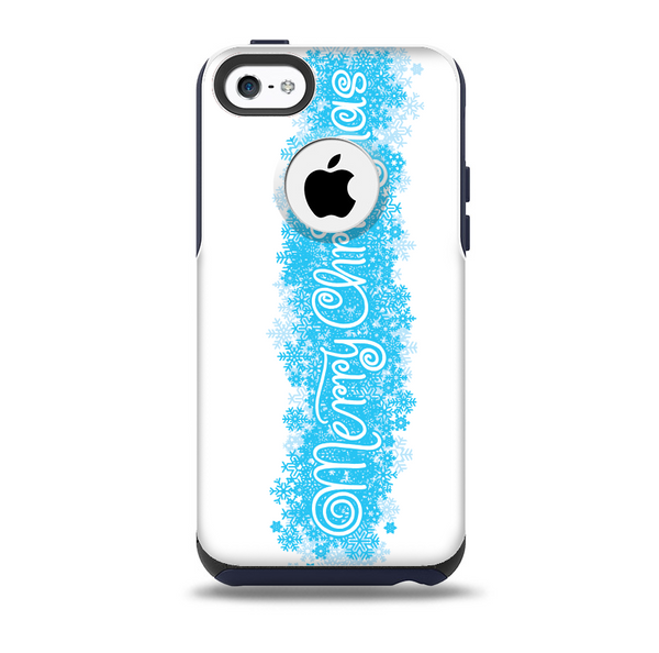 Blue Merry Christmas Skin for the iPhone 5c OtterBox Commuter Case