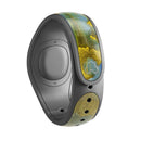 Blue Metal with Gold Rust - Decal Skin Wrap Kit for the Disney Magic Band