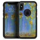 Blue Metal with Gold Rust - Skin Kit for the iPhone OtterBox Cases