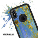 Blue Metal with Gold Rust - Skin Kit for the iPhone OtterBox Cases