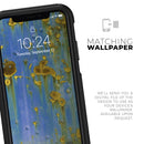 Blue Metal with Gold Rust - Skin Kit for the iPhone OtterBox Cases